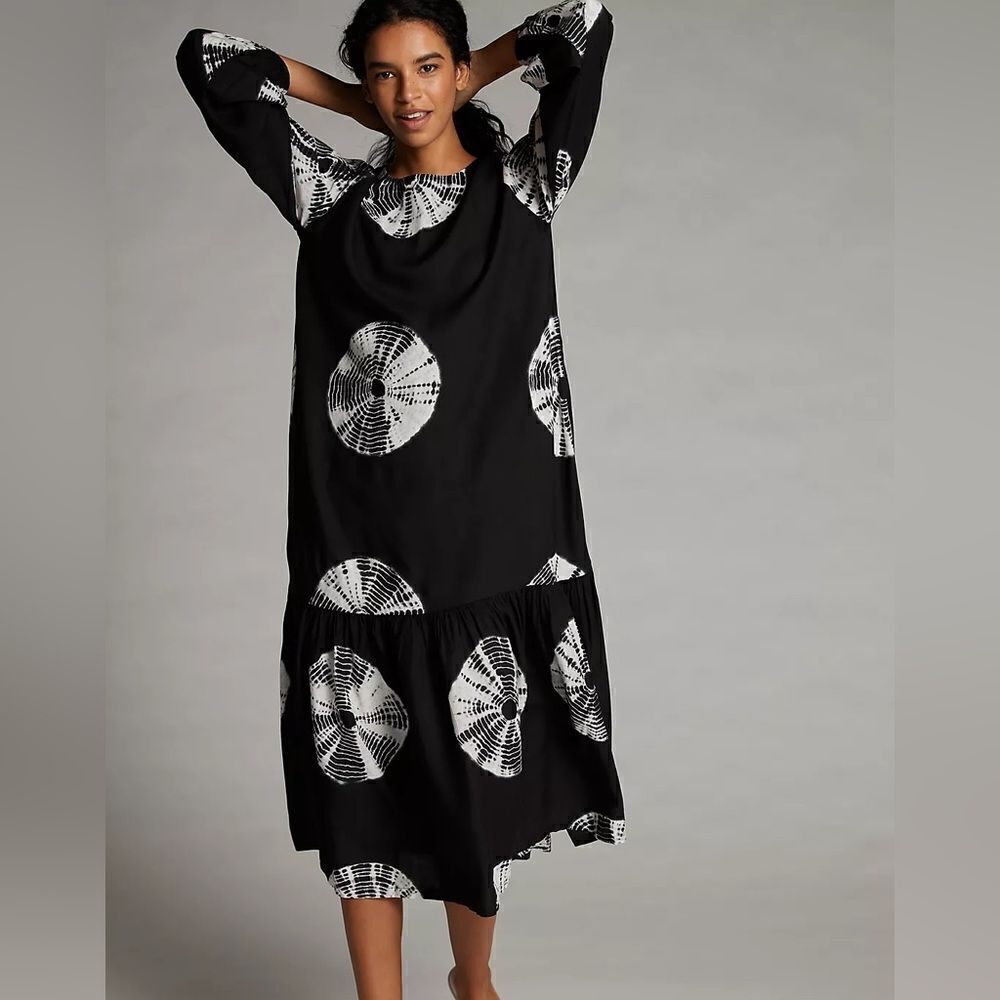 Anthropologie Norblack Norwhite Ayana Maxi Dress
